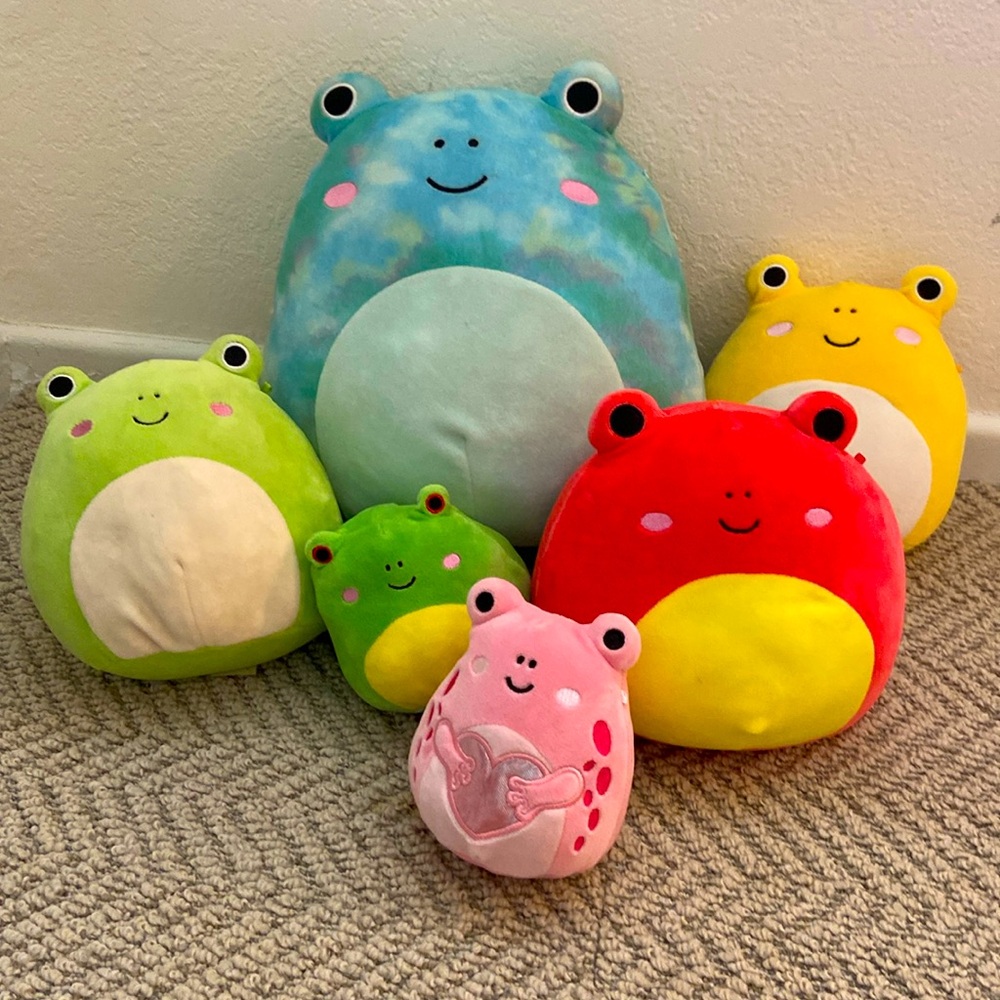 6 Frog Squishmallow Bundle! 🐸 (4 with tags)